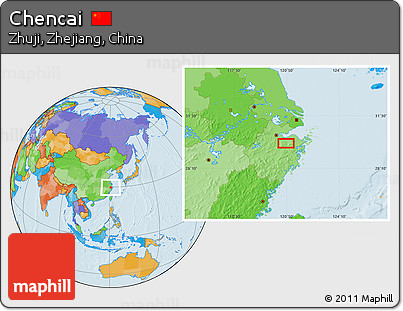 Political Location Map of Chencai