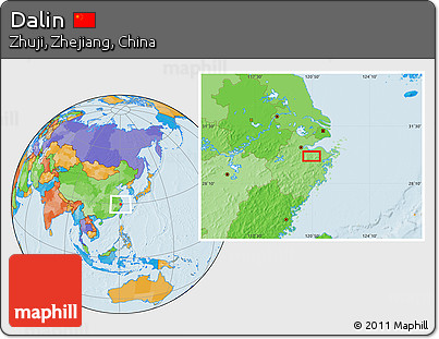 Political Location Map of Dalin