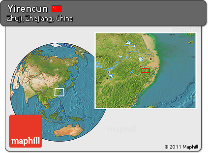 Satellite Location Map of Yirencun