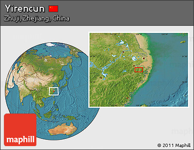 Satellite Location Map of Yirencun