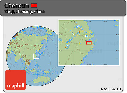 Savanna Style Location Map of Chencun