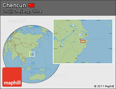 Savanna Style Location Map of Chencun