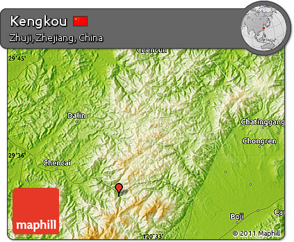 Physical Map of Kengkou