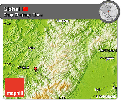 Physical Map of Sizhai