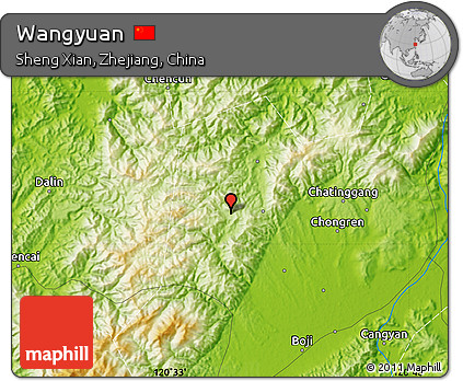 Physical Map of Wangyuan
