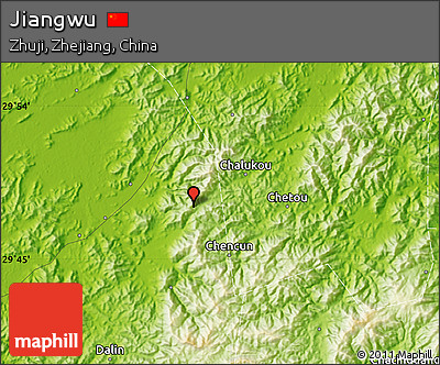 Physical Map of Jiangwu
