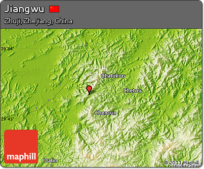 Physical Map of Jiangwu