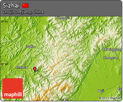 Physical Map of Sizhai