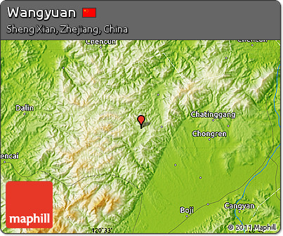 Physical Map of Wangyuan