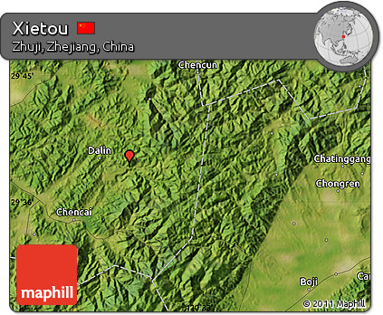 Satellite Map of Xietou