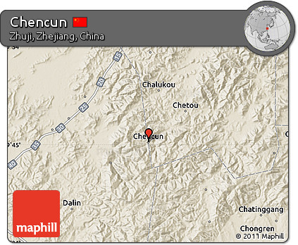 Shaded Relief Map of Chencun