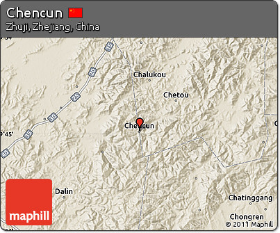 Shaded Relief Map of Chencun