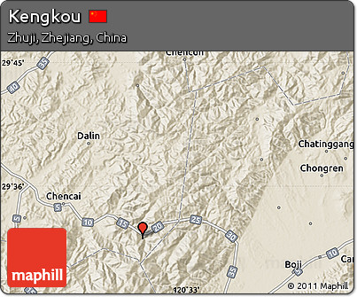 Shaded Relief Map of Kengkou