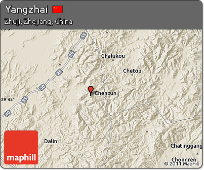 Shaded Relief Map of Yangzhai
