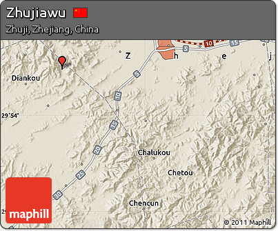 Shaded Relief Map of Zhujiawu