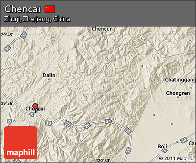 Shaded Relief Map of Chencai