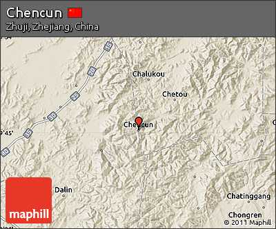 Shaded Relief Map of Chencun