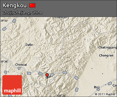 Shaded Relief Map of Kengkou