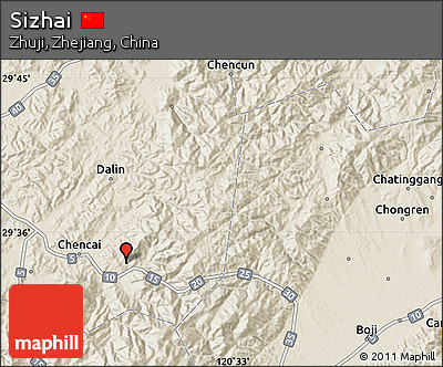 Shaded Relief Map of Sizhai