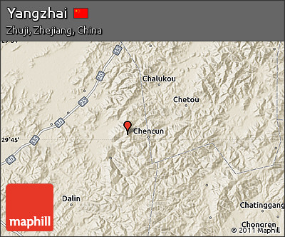 Shaded Relief Map of Yangzhai
