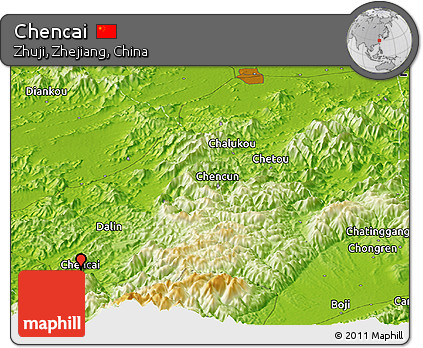 Physical Panoramic Map of Chencai