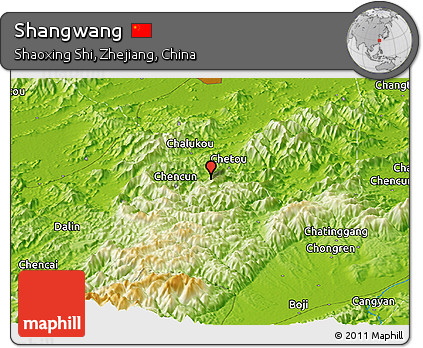 Physical Panoramic Map of Shangwang