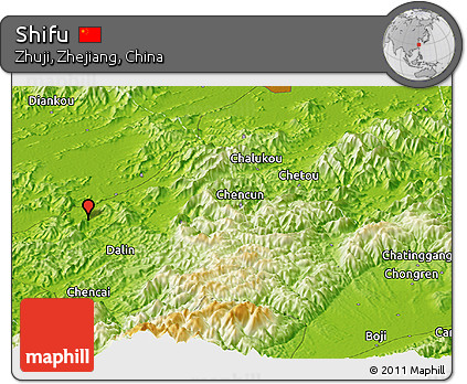 Physical Panoramic Map of Shifu