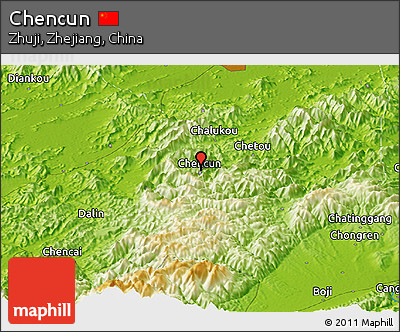 Physical Panoramic Map of Chencun