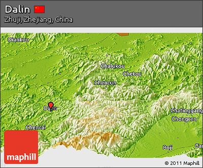 Physical Panoramic Map of Dalin