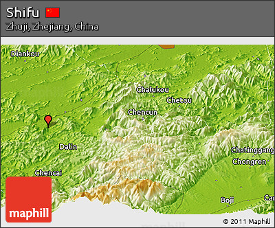 Physical Panoramic Map of Shifu