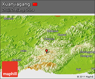 Physical Panoramic Map of Xuanjiagang
