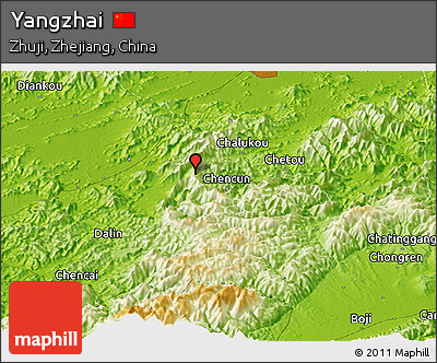 Physical Panoramic Map of Yangzhai
