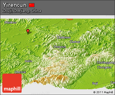 Physical Panoramic Map of Yirencun
