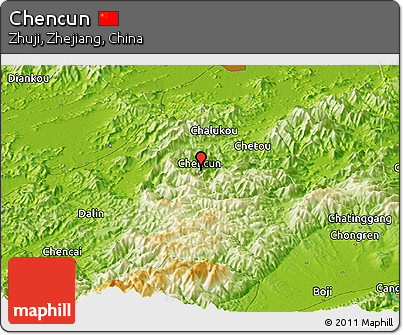 Physical Panoramic Map of Chencun