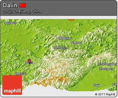 Physical Panoramic Map of Dalin