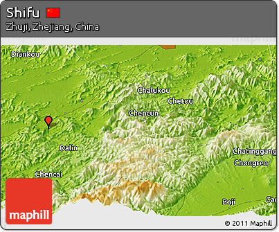Physical Panoramic Map of Shifu