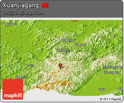 Physical Panoramic Map of Xuanjiagang