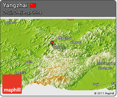Physical Panoramic Map of Yangzhai