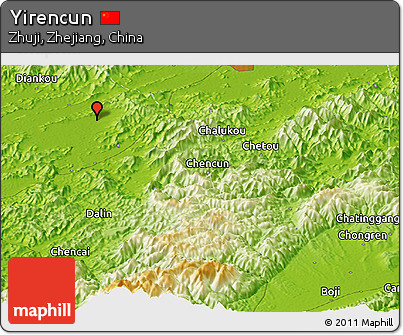 Physical Panoramic Map of Yirencun