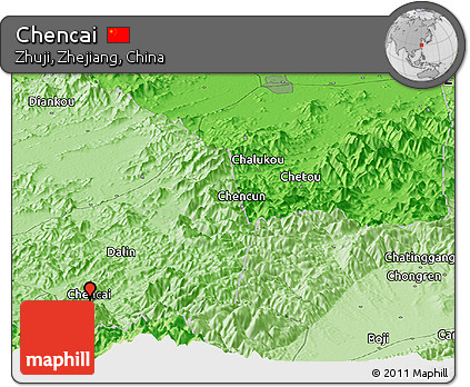 Political Panoramic Map of Chencai