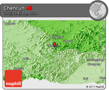 Political Panoramic Map of Chencun