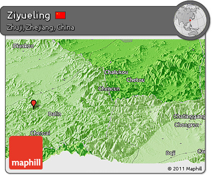 Political Panoramic Map of Ziyueling