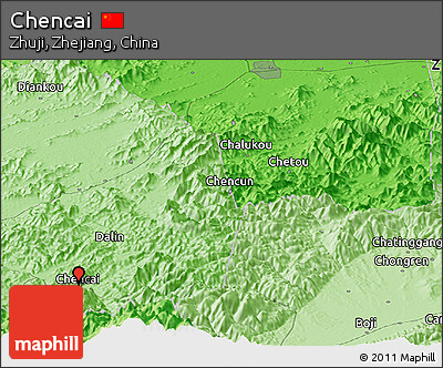 Political Panoramic Map of Chencai