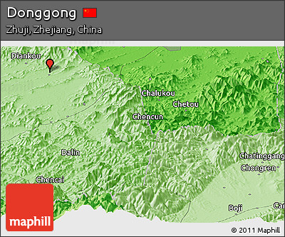 Political Panoramic Map of Donggong