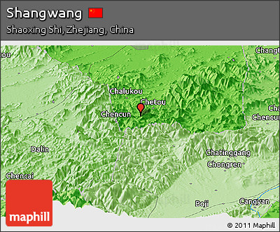Political Panoramic Map of Shangwang