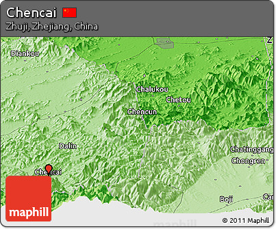 Political Panoramic Map of Chencai