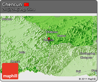 Political Panoramic Map of Chencun