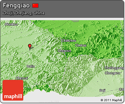 Political Panoramic Map of Fengqiao