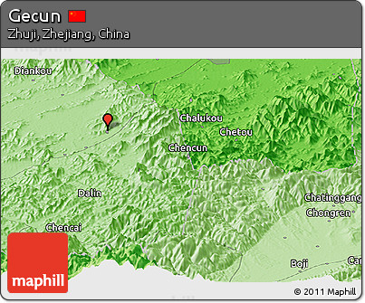 Political Panoramic Map of Gecun