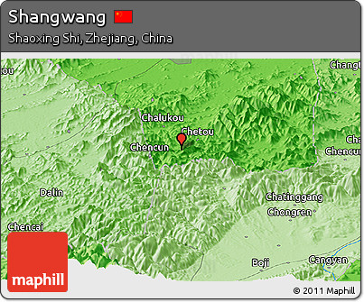 Political Panoramic Map of Shangwang